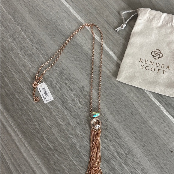 Kendra Scott Rose Gold Necklace with Iridescent Accent - Picture 1 of 3
